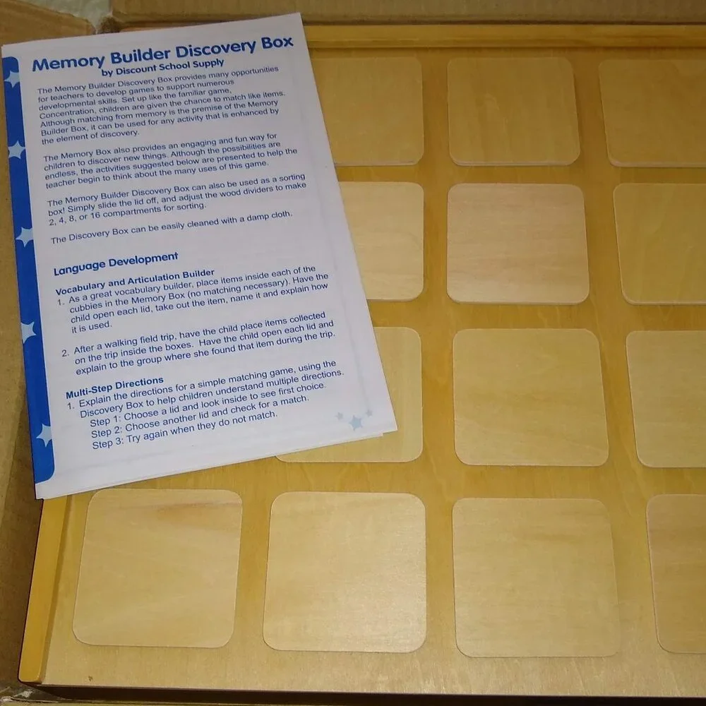 Wooden Memory Builder Discovery Box, 2008 by Discount School Supply